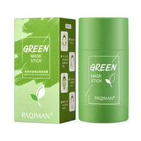 Green Tea Solid Cleansing Mask,Blackhead Remover with Green Tea Extract,Deep Pore Cleansing,Whitening Moisturizing Skincare Mask